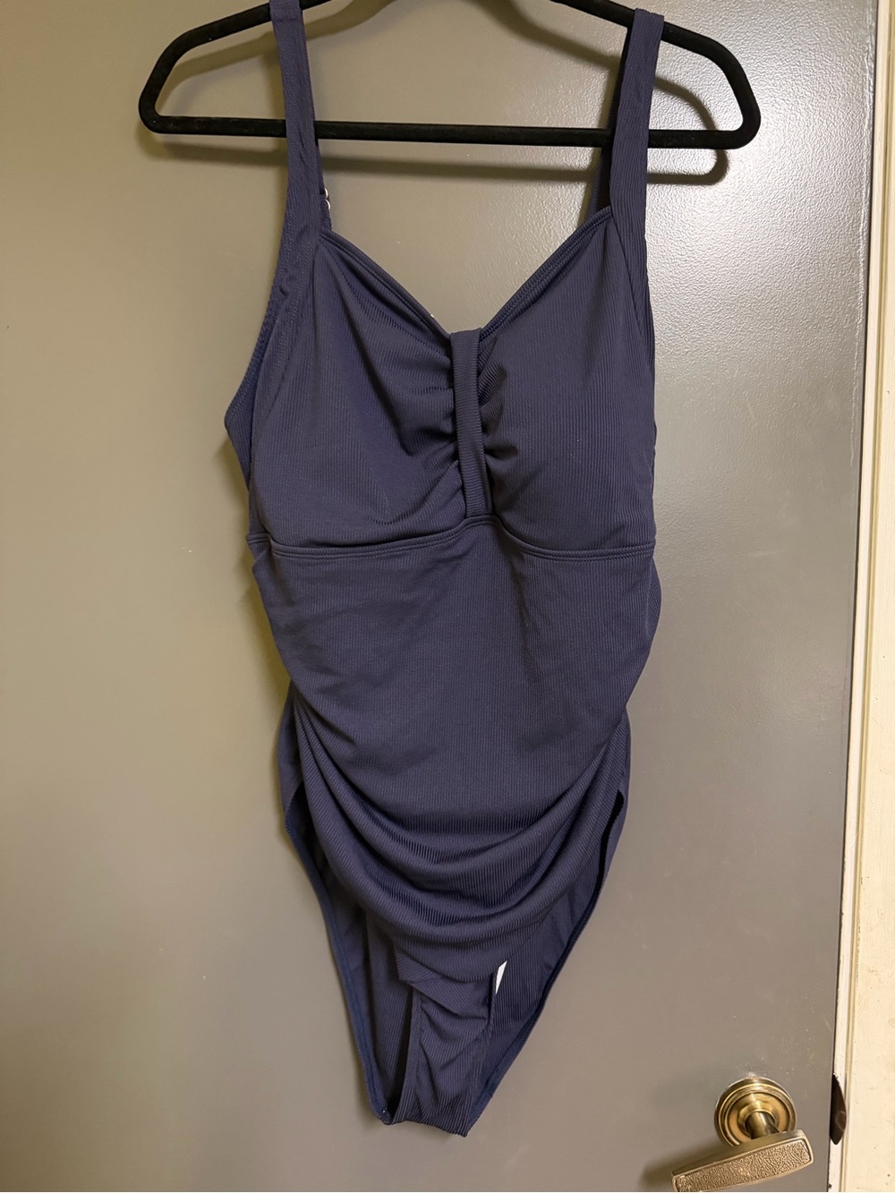 Women’s Navy One-Piece Swimsuit with Front Twist